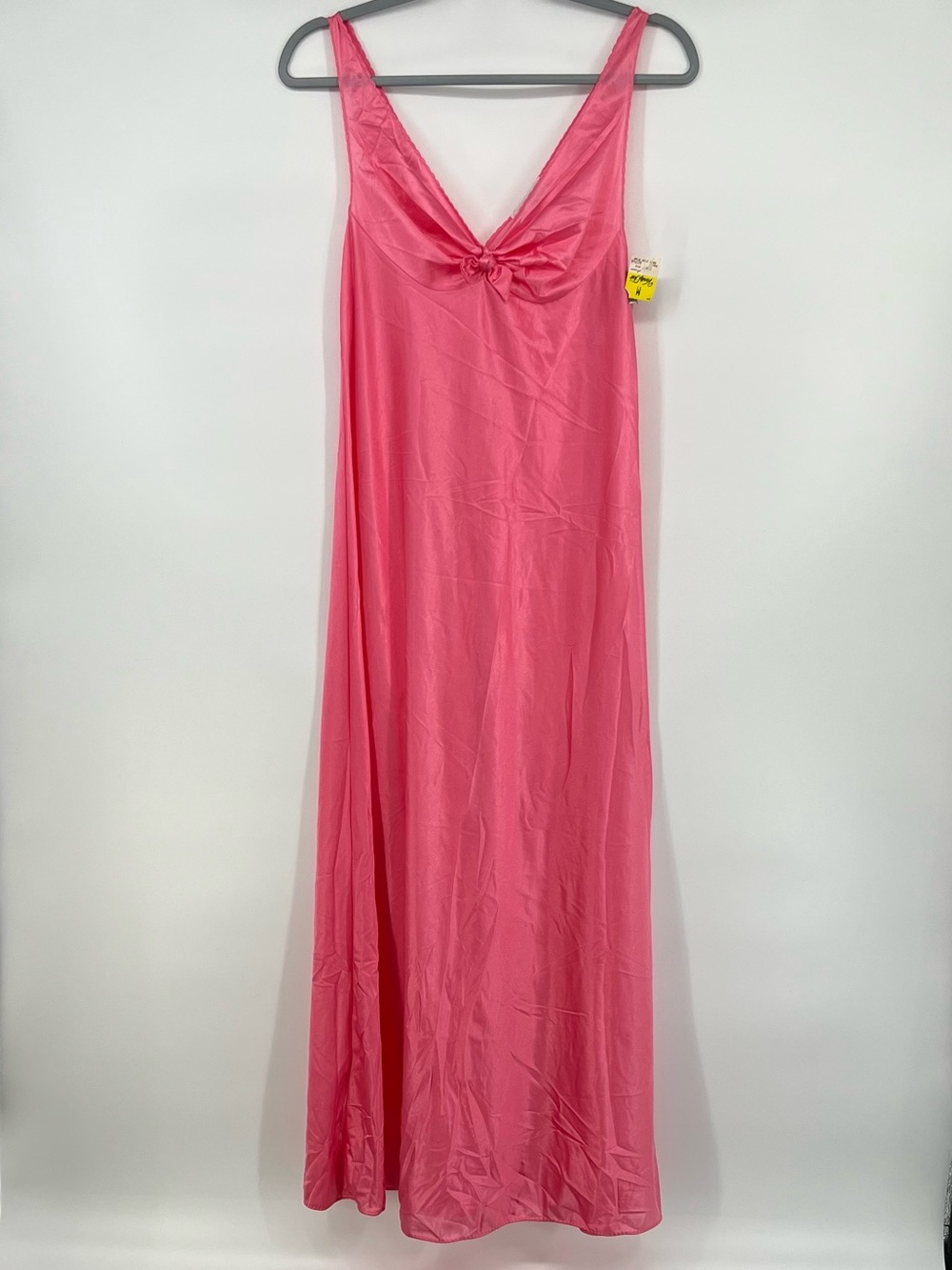Vanity Fair New Women’s M Satin Sleeveless V-Neck Twist Knot Maxi Nightgown